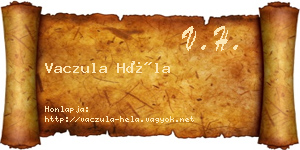 Vaczula Héla névjegykártya